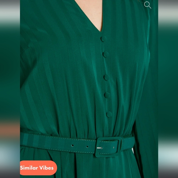 NWT ModCloth Green A-Line Dress sz 4 - Picture 2 of 8